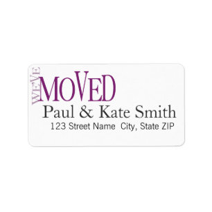 We've Moved! New Home Announcement Address Labels