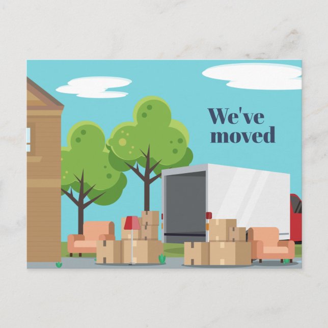 We've Moved New Home Change of Address Announcement Postcard (Front)
