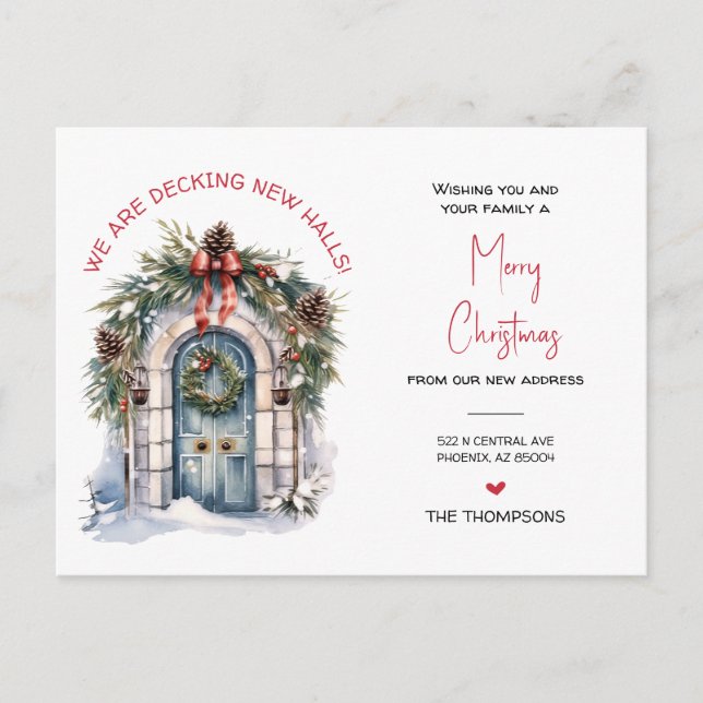 We've Moved New Home Christmas Moving Announcement (Front)