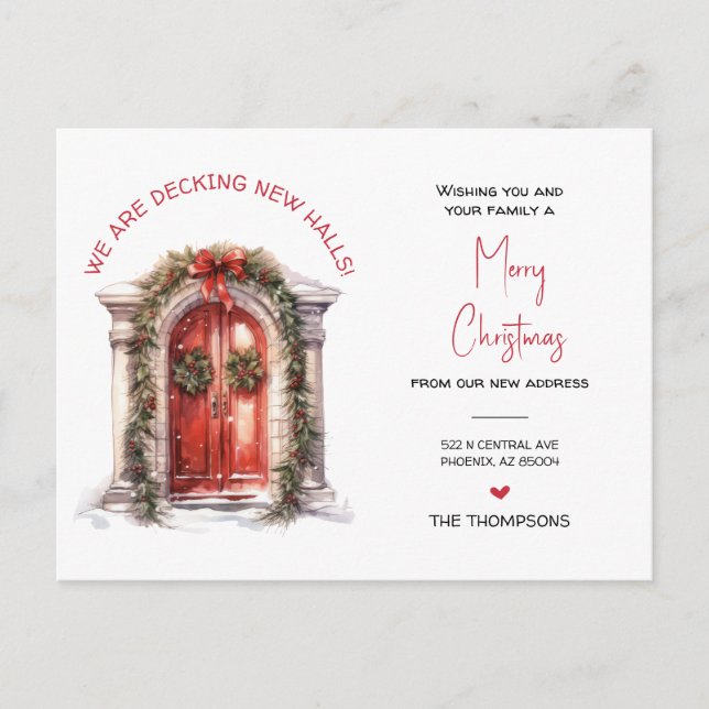 We've Moved New Home Christmas Moving Announcement (Front)