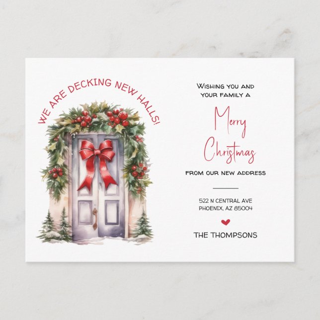 We've Moved New Home Christmas Moving Announcement (Front)