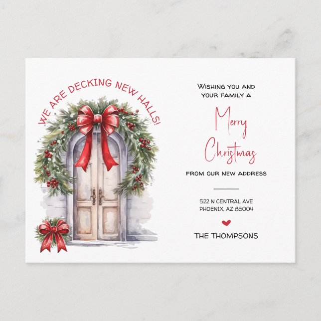 We've Moved New Home Christmas Moving Announcement (Front)