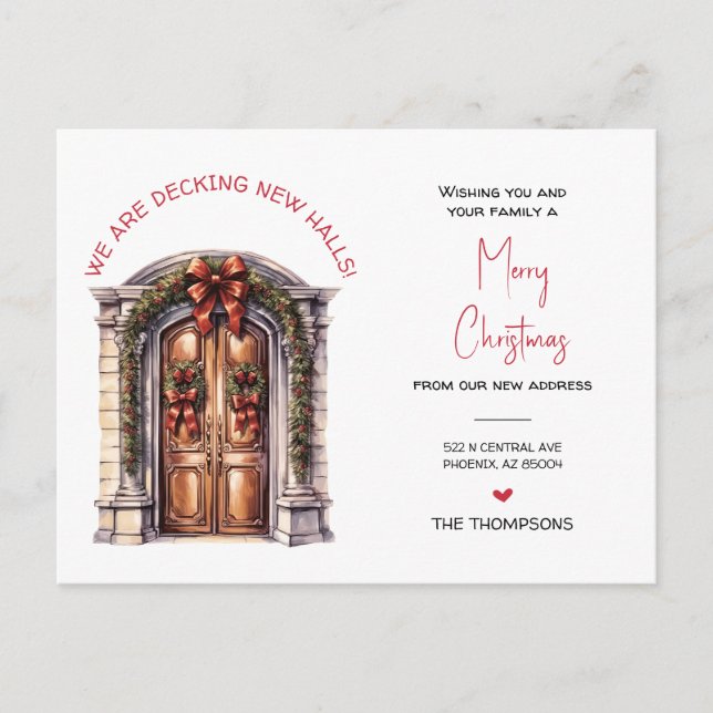 We've Moved New Home Christmas Moving Announcement (Front)