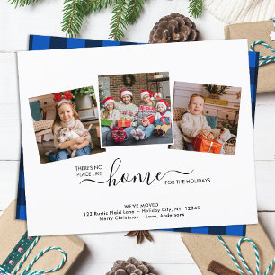 We've Moved New Home Holidays 3 Photo Moving Card