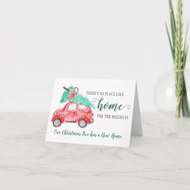 We've Moved New Home Holidays Moving Announcement (Front)