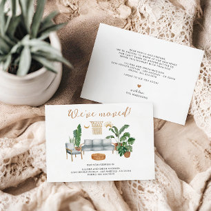 We've Moved New Home Living Housewarming Moving Announcement