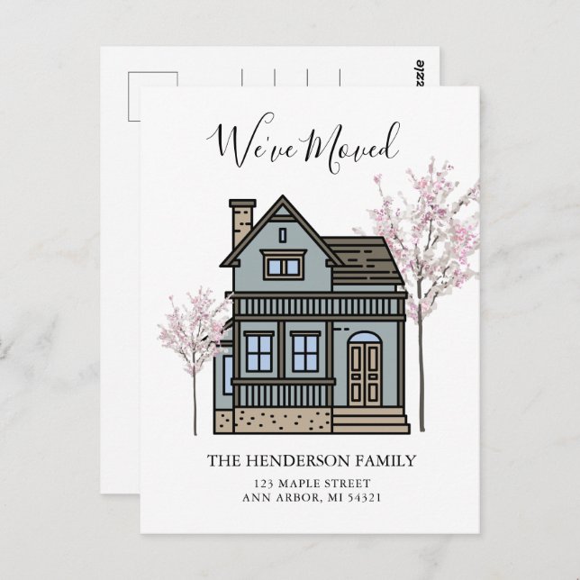 We've Moved New Home Moving Announcement Postcard (Front/Back)