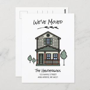 We've Moved New Home Moving Announcement Postcard