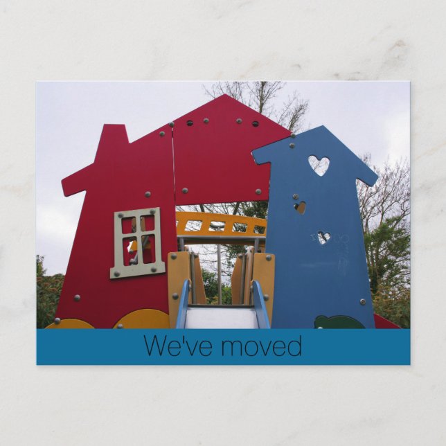 We've moved New Home New Life Postcard (Front)