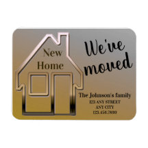 We've moved, new home, simple announcement card