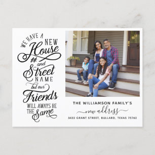 We've Moved   New House Number & Street Name Photo Announcement Postcard