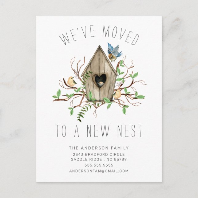 We've Moved New Nest Moving Announcement Postcard (Front)