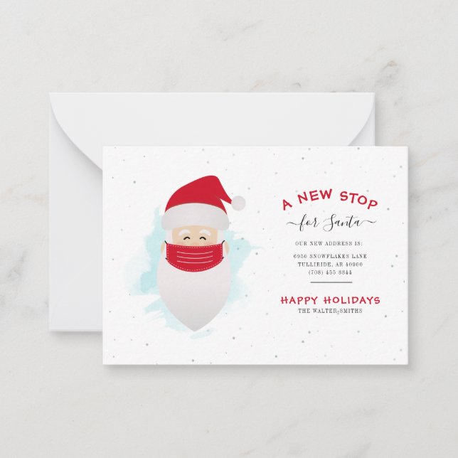 We've Moved New Stop for Santa Christmas Moving Card (Front)