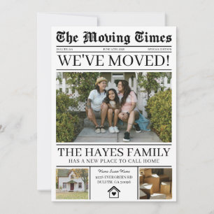 We've Moved Newspaper Moving Announcement