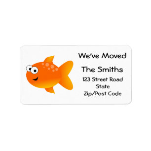 We've Moved, Orange Goldfish Label
