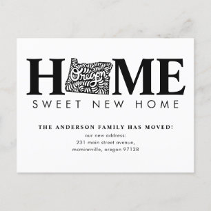 We've Moved Oregon State Sweet New Home Moving Announcement Postcard
