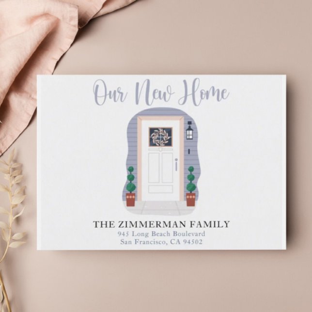 We've Moved Our New Address Pastel Watercolor Postcard (Creator Uploaded)