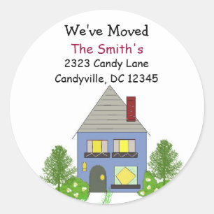 We've Moved Our Residence Classic Round Sticker