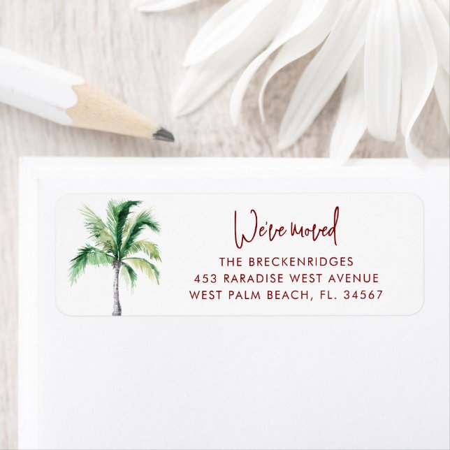 We've Moved Palm Tree Coastal Return Address (Insitu)