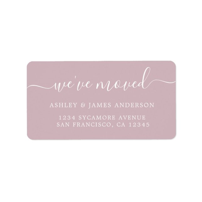 We've Moved Pastel Purple New Address label (Front)