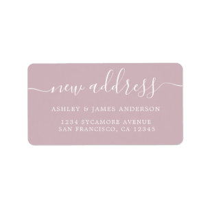We've Moved Pastel Purple New Address label