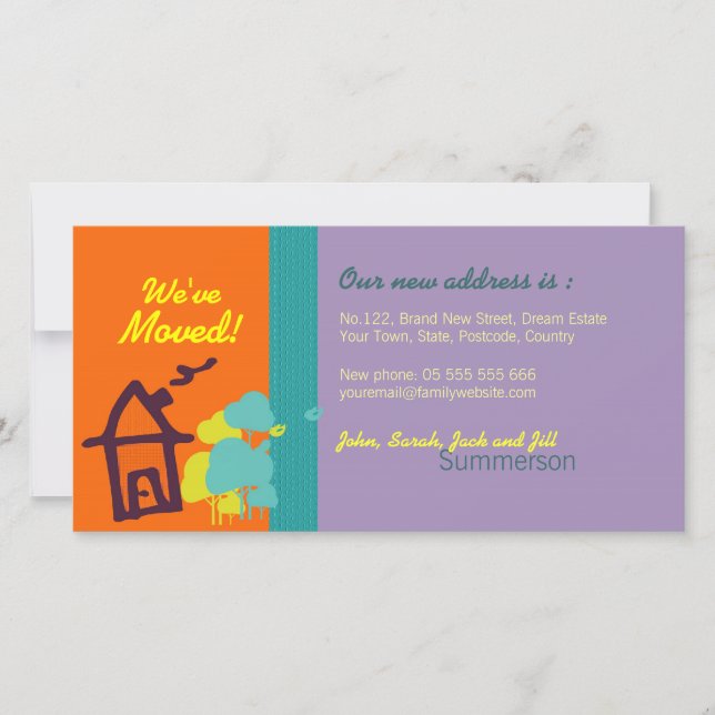 We've Moved pastels Photo Card (Front)