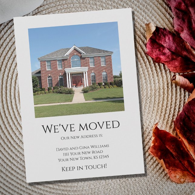 We've Moved Photo Simple Grey Moving  Announcement (Creator Uploaded)