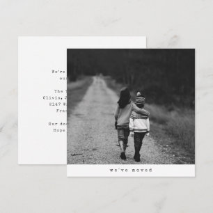 We've Moved Photo Typewriter New Address Modern Announcement