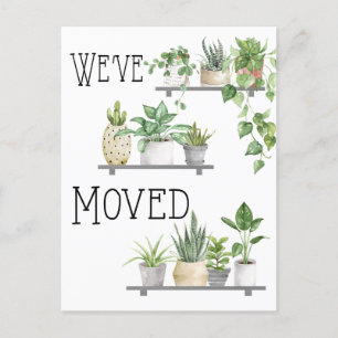 We've Moved Plant Moving Announcement Postcard