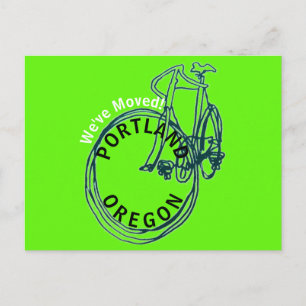 We've Moved Portland Oregon New Address Postcard