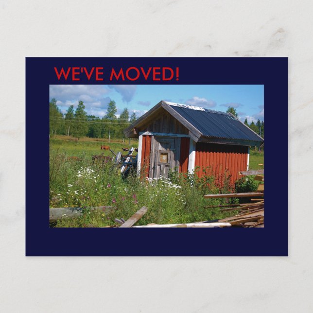 We've Moved Postcard (Front)
