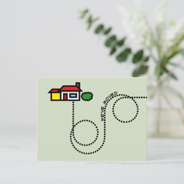 We've Moved Postcard (Standing Front)