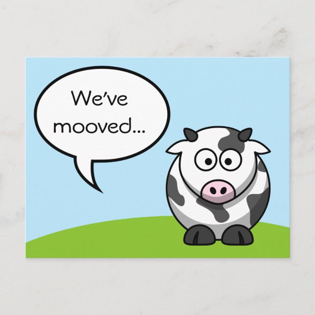 We've Moved Postcard (Front)