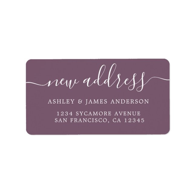 We've Moved Purple New Address label (Front)