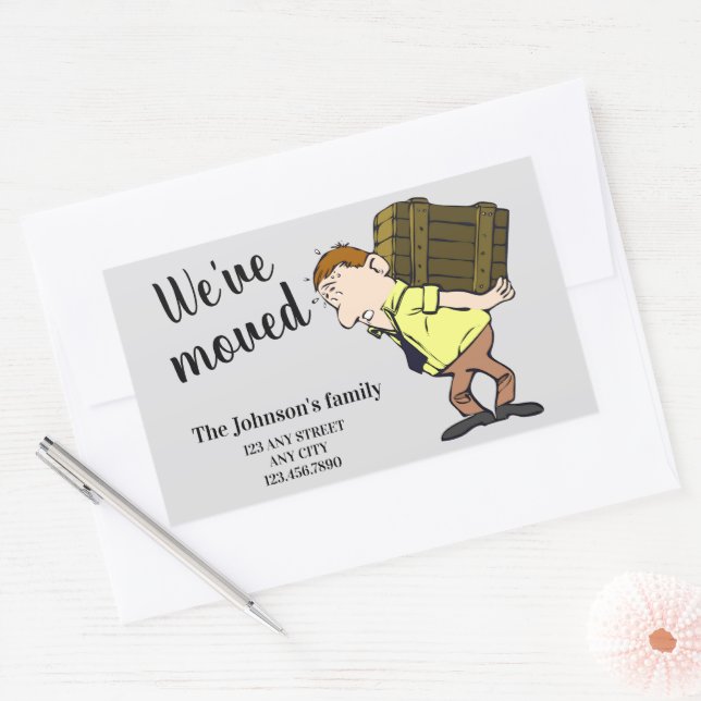 We've moved rectangular sticker (Envelope)