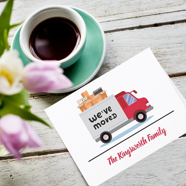 We've moved red truck personalised announcement po (Creator Uploaded)