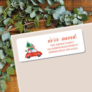 We've Moved Return Address Label, Christmas Label