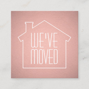 We've Moved Rose Gold Faux Foil Enclosure Card