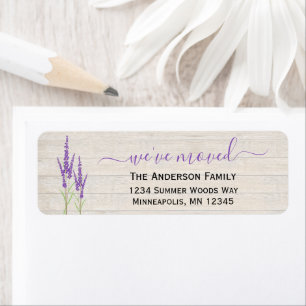 We've Moved   Rustic Lavender Return Address