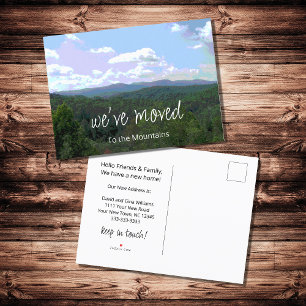 We've Moved Rustic Mountains Change of Address Announcement Postcard