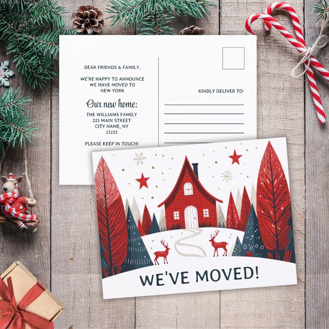 We've Moved Scandinavian New Home Change Address Announcement Postcard (We've Moved Scandinavian New Home Change Address Announcement Postcard
)