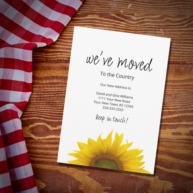 We've Moved Simple Sunflower Moving  Announcement (Creator Uploaded)