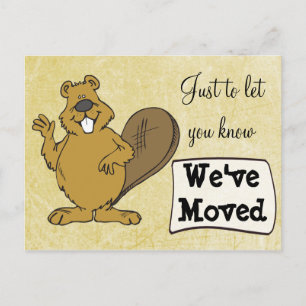 We've Moved Squirrel New Address Postcards