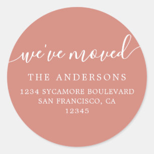 We've Moved TerraCotta New Address label