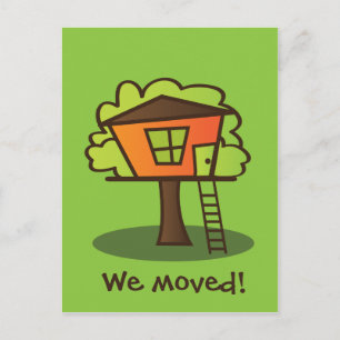 We've Moved to a Treehouse! Announcement Postcard