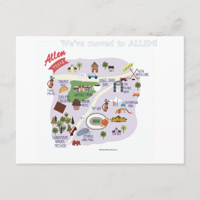 We've Moved to Allen Texas Postcard (Front)