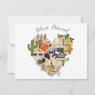 We've Moved to Dallas Texas Postcard