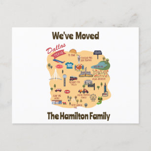 We've Moved to Dallas Texas Postcard