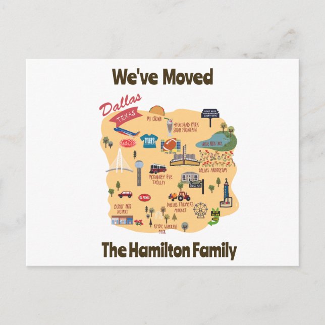 We've Moved to Dallas Texas Postcard (Front)