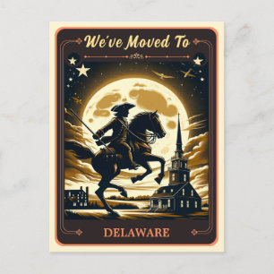 We've Moved To Delaware Vintage Postcard